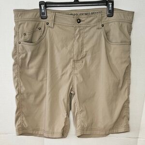Men's Prana Flat Front Hybrid Shorts - Sandstone - 38 - Used